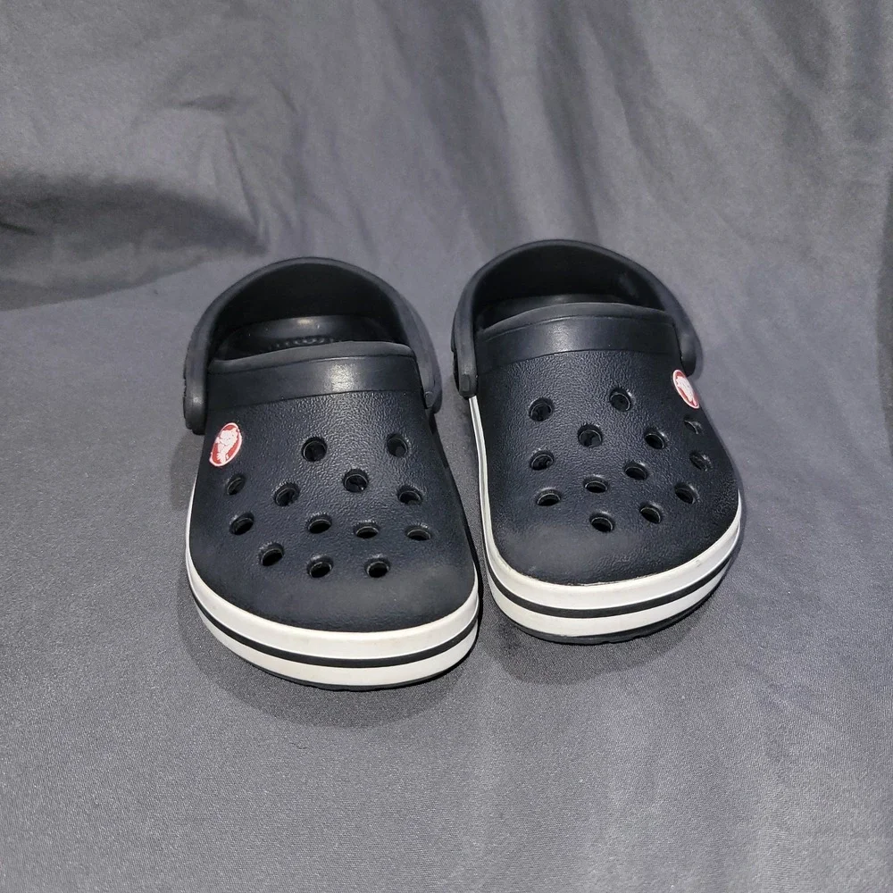 Crocs Crocband Clogs Junior Black Slip-On Round Toe Comfort C6 Toddler 6